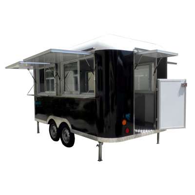 Factory Price Wholesale Mobile Foodtrailer Food Truck Mobile Kitchen Ice Cream Kiosk Hot Dog Cart for sale