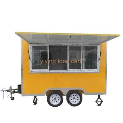 YY-FS300 Yiying Full Corners wrapped Square bakery food truck trailer for sale