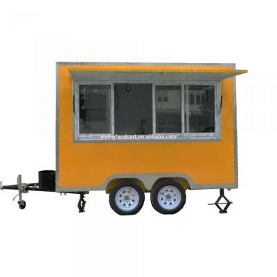 China Mobile Food Trailer With Fast Food Machine Ice Cream Equipment Hot Dog Cart Grill  Toaster BBQ Food Cart Mobile Restaurant